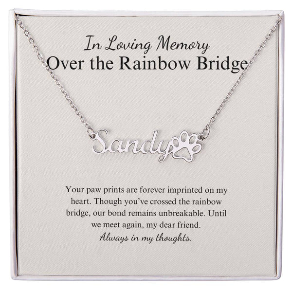 rainbow bridge dog necklace