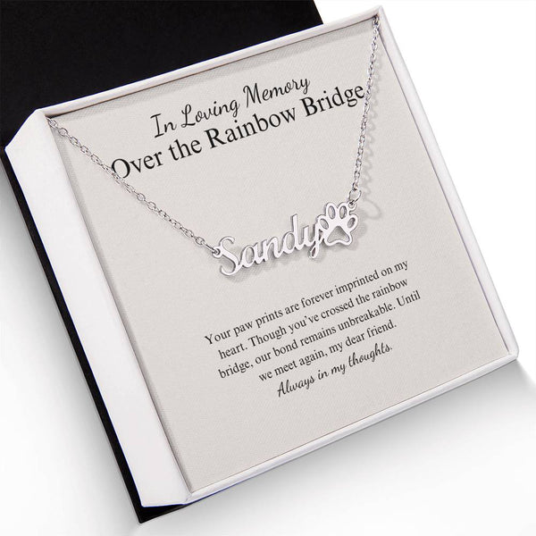 rainbow bridge dog necklace