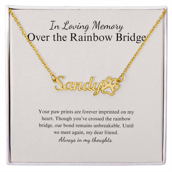 rainbow bridge dog necklace